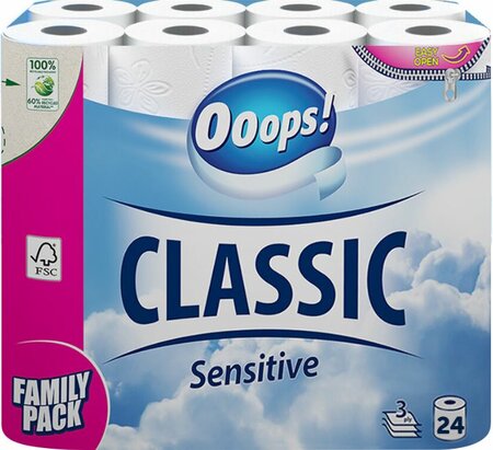 Ooops! Toiletpapier Sensitive 24 rollen