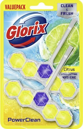 Glorix Toiletblok Power 5 Citrus 50gr 2 stuks