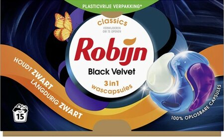 Robijn Wasmiddel Capsules Black 15 stuks