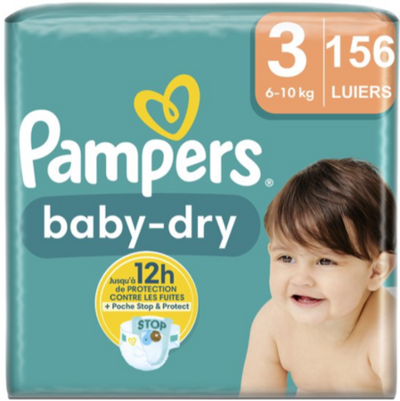 Pampers Baby-Dry 156 stuks Maat 3