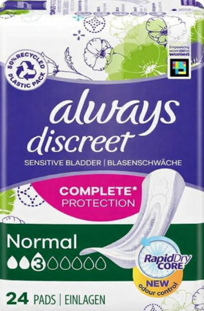 Always Discreet incontinentie verband Normal 24 stuks