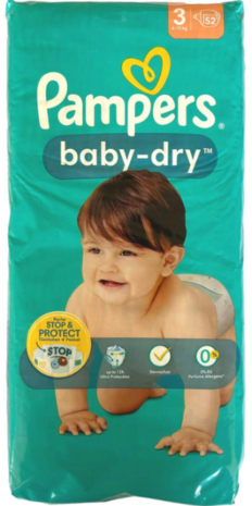 Pampers Baby-Dry 52stuks