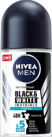 Nivea Men Deoroller Black &amp; White Invisible Fresh 50ml