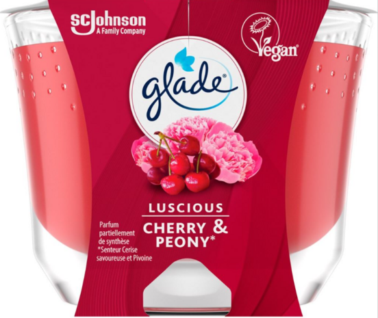 Glade Geurkaars Cherry &amp; Pioenroos 224g