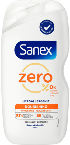 Sanex Douchegel Zero% Droge Huid Nourishing 400ml