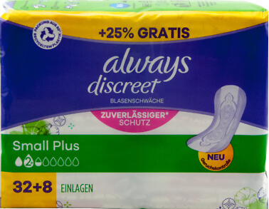 Always Discreet incontinentie verband Small Plus 40 stuks