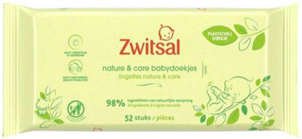 Zwitsal Nature &amp; Care Babydoekjes 52 stuks 