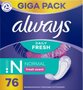 Always Dailies Inlegkruisjes Normal Fresh 76 stuks